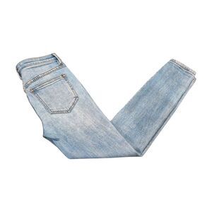 Free People Skinny Fit Denim Jeans Stretch Light Wash Button Fly‎ Women's 25